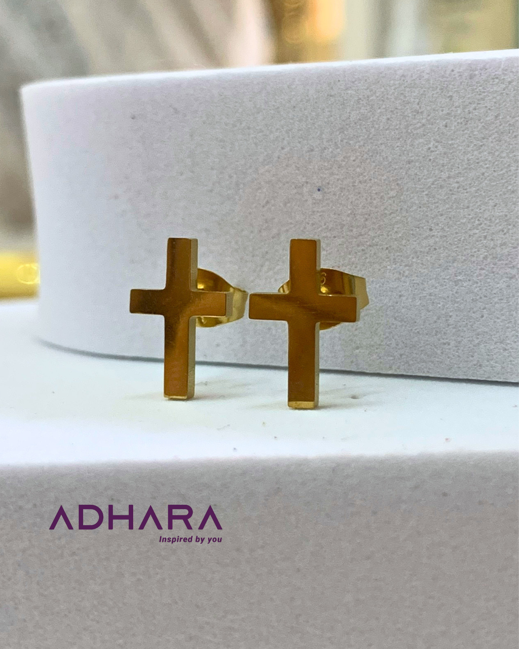 Arete de Cruz Acero Inox (8889)