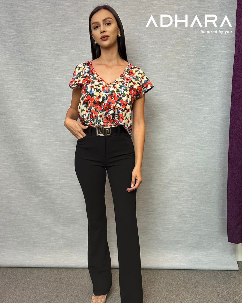 Blusa Floral Ranglan (2730)
