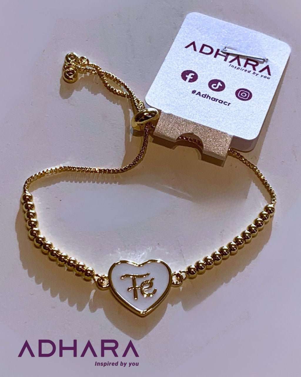 Pulsera Fe Enchapado 18K AP (1493)