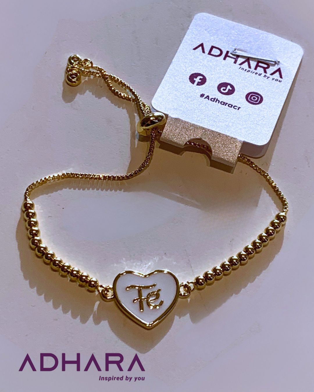 Pulsera Fe Enchapado 18K AP (1493)