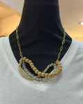 Collar Madera con Piedra  (8153)