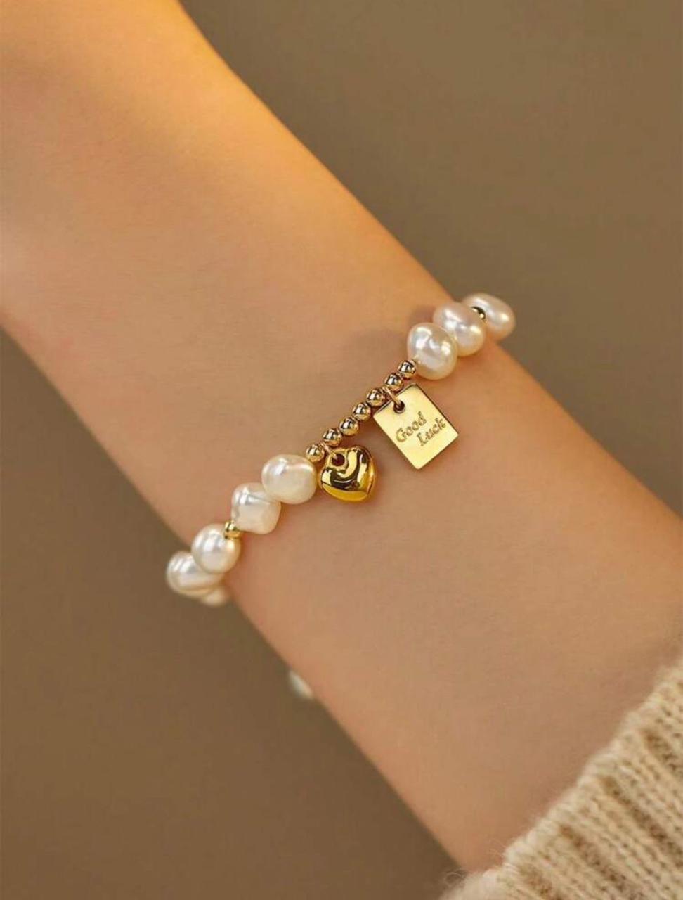 Pulsera Perla Corazón (8085)