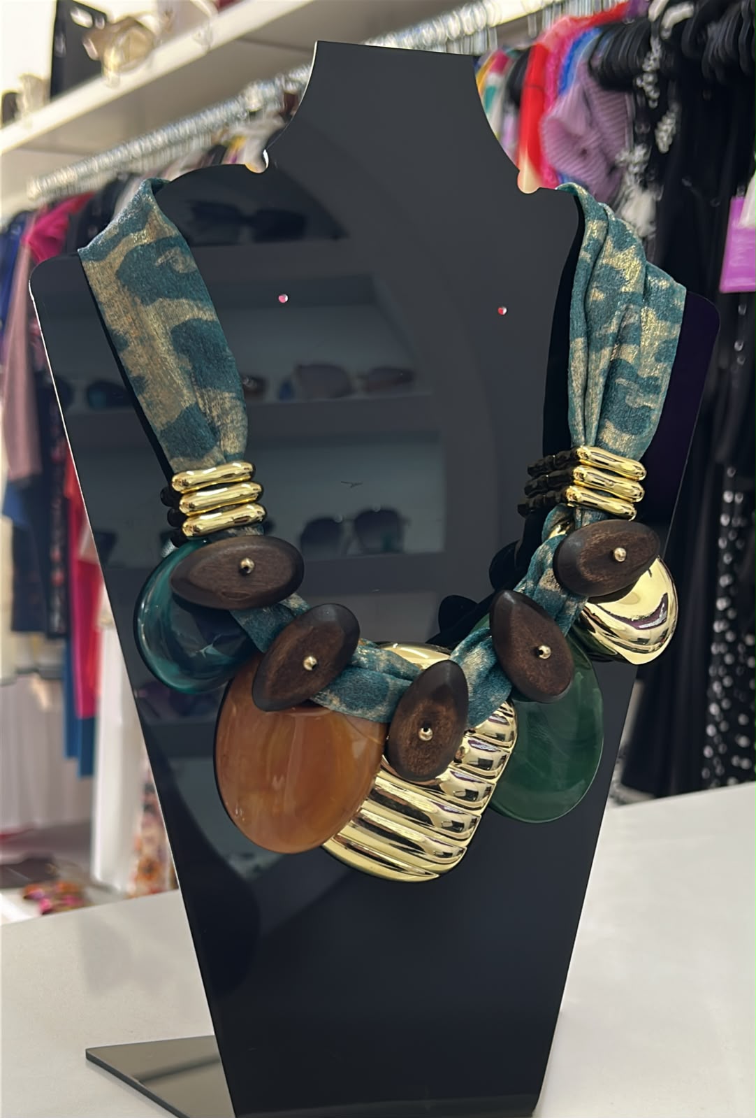 Collar Fibra Geométrico (8896)
