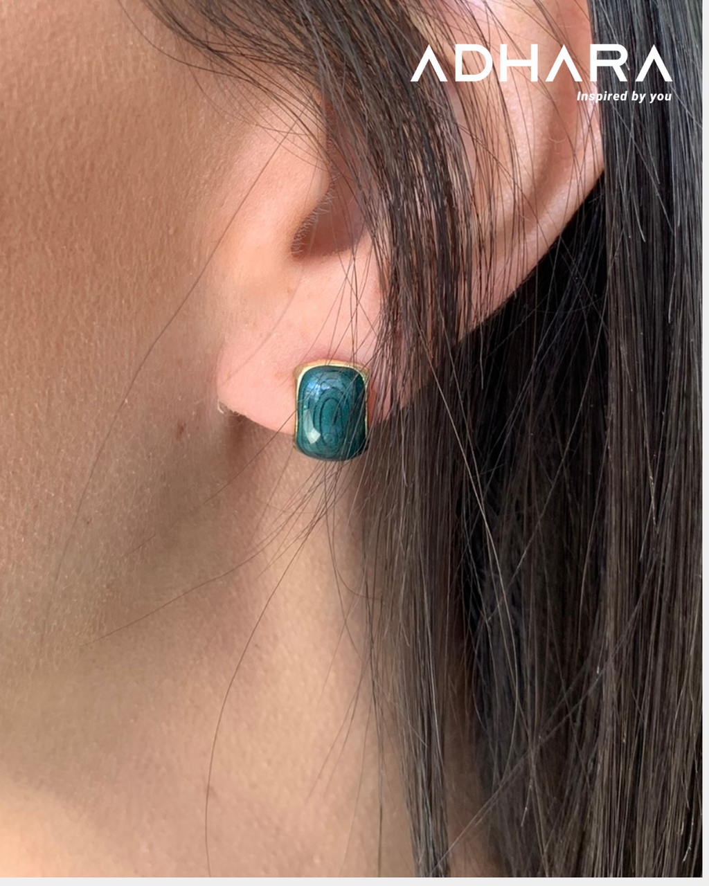 Arete Botón Geométrico (8820)