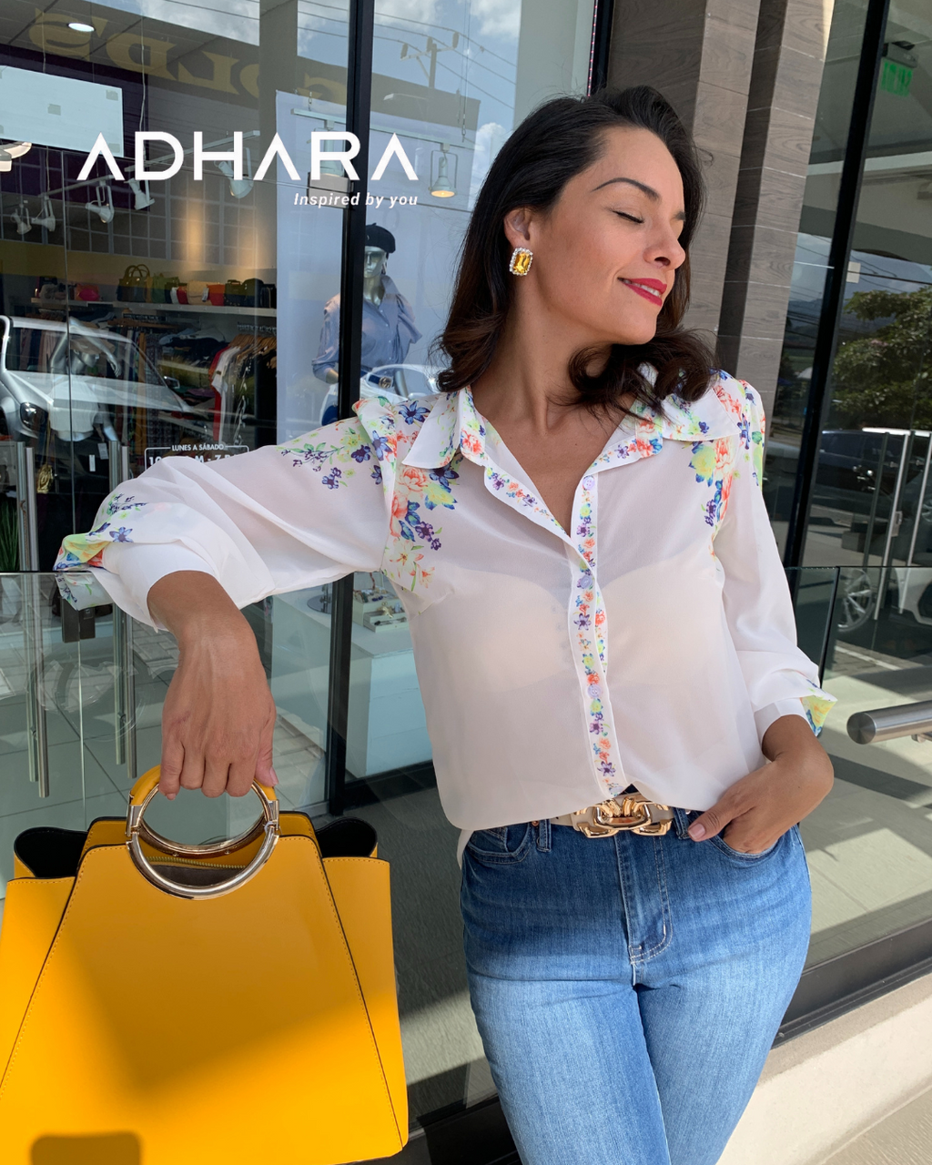 Blusa Tergal Flores (2855)