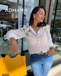 Blusa Tergal Flores (2855)