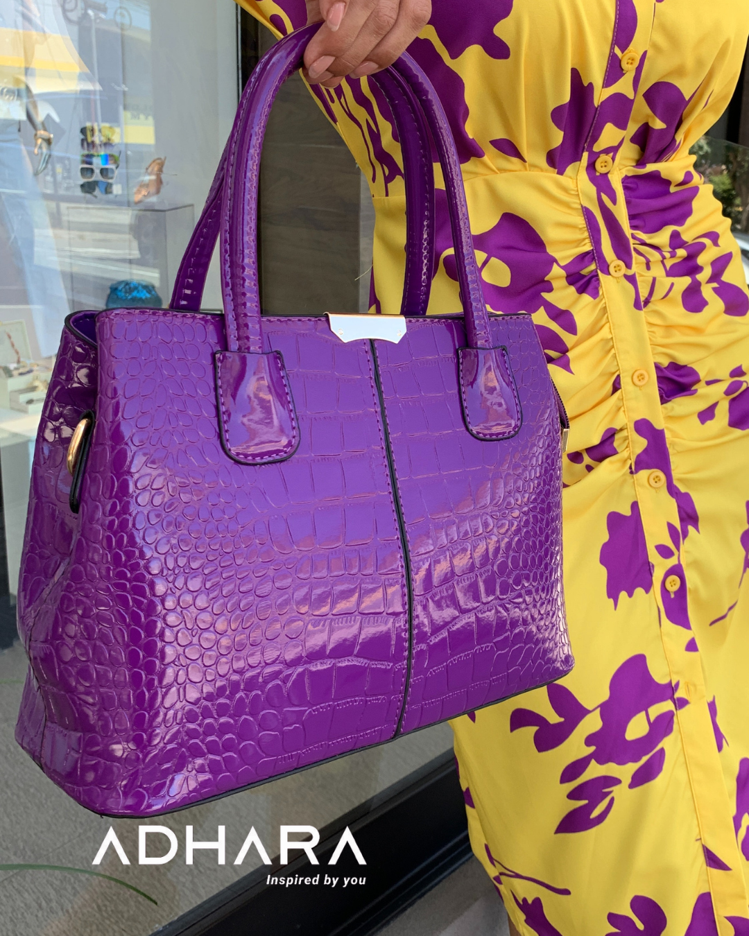 Bolso con patron Cocodrilo (7191)